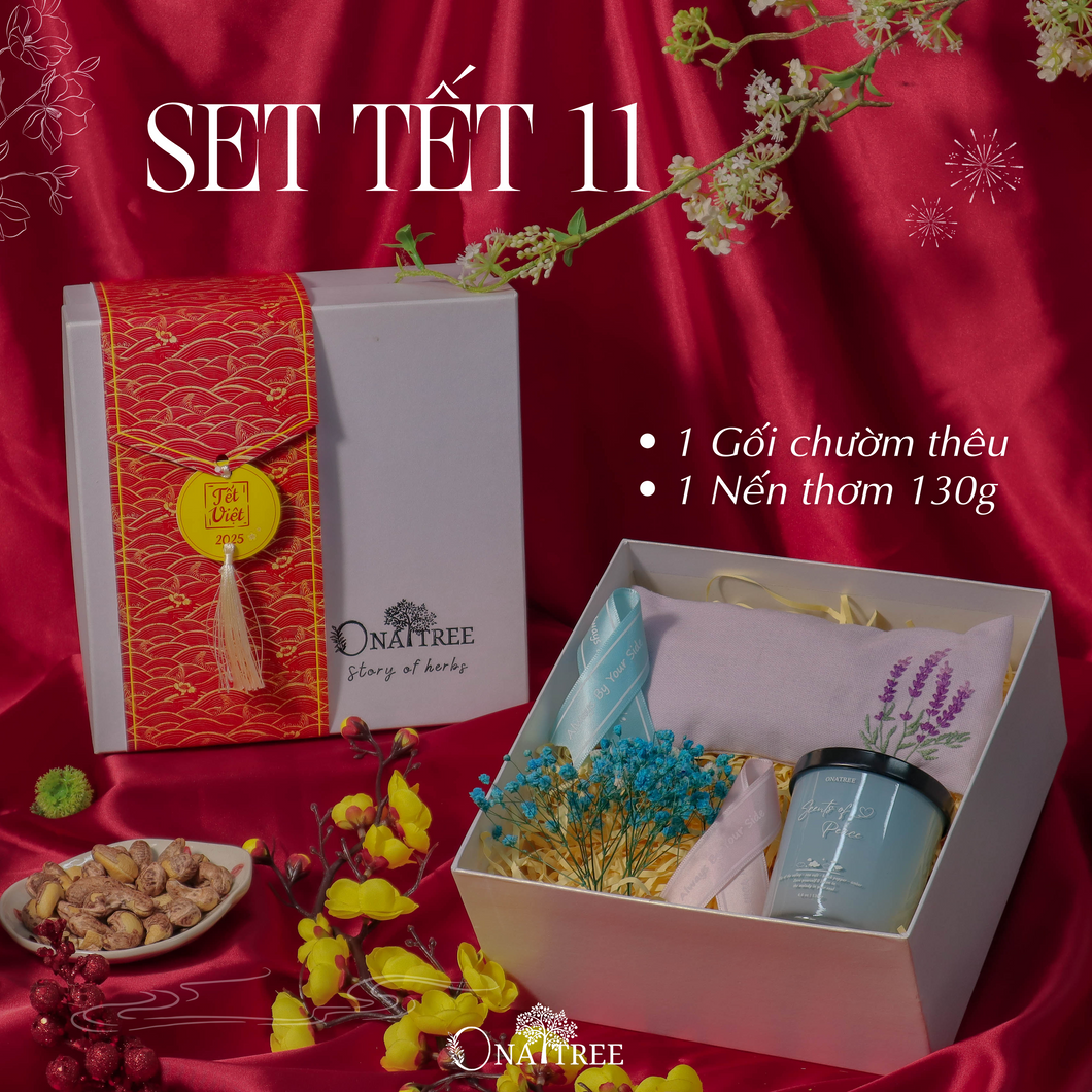 SET TẾT 1 GỐI 1 NẾN 130G