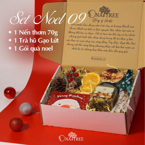 Set Noel 1 Trà hũ, 1 Nến 70g