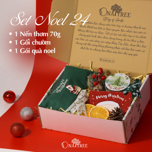 Set Noel 1 gối chườm, 1 Nến 70g