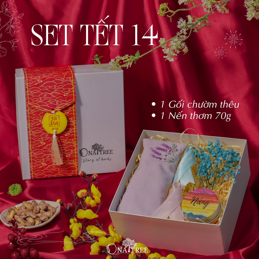 SET TẾT 1 GỐI 1 NẾN 70G