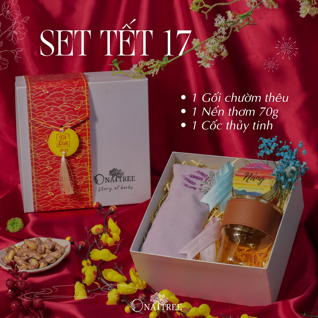 SET TẾT 1 GỐI 1 NẾN 70G 1 CỐC